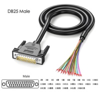 Cable JSIS-8234 OEM/ODM de 1.8M, RS485 DB25 Hembra, Blindado, con Cubierta de PVC, Conductor de Cobre Estañado, Cable Único para Computadora