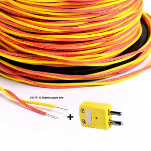 K สายต่อเทอร์โมคัปเปิล <span class=keywords><strong>KX</strong></span> สายเคเบิลหุ้มฉนวนไฟเบอร์กลาสขนาด0.711มม. สายเคเบิลสีเหลืองแดง - Product Image 3