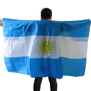 Bendera badan bendera Argentina cetak kustom 3x5ft 100D bendera tubuh jubah poliester