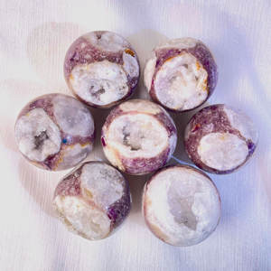 คริสตัลไมก้าสีม่วงทรงกลมขนาดเล็ก lepidolite ธรรมชาติสำหรับเป็นของขวัญ - Product Image 4