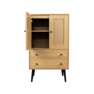 Buffet simple et écologique, armoire <span class=keywords><strong>de</strong></span> <span class=keywords><strong>rangement</strong></span> multifonctionnelle, double porte, 2 tiroirs, hauteur réglable, design moderne et minimaliste - Product Image 2