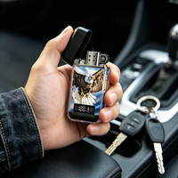 Briquet Électrique Rechargeable en Métal au Design Cartoon pour Fêtes et Accessoires de Fumeur