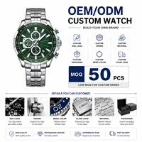 Montre chronographe à quartz Crrju 2305 pour homme, grand cadran, bracelet en acier inoxydable, date, lumineuse, sport, affaires, OEM ODM