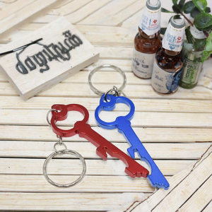 Aluminum Alloy Key Shape Eco-Friendly Personalized <b>Bottle</b> <b>Opener</b> Multi Function Manual Red Blue Metal <b>Keychain</b> Gift - Product Image 2
