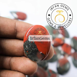 Cabochon de sang africain sélectionné, pierre précieuse semi-précieuse naturelle pour la fabrication de bijoux, cabochons polis à la main pour bijoux, pierre de naissance - Product Image 1