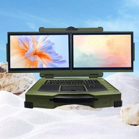 Laptop Professionale da 17,3 Pollici con Protezione IP65, SSD da 512GB, Notebook Portatile Robusto a Grande Capacità con 2 Schermi