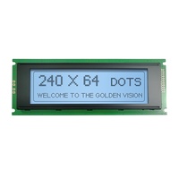 Penjualan Langsung Pabrik Layar LCD COG STN Monokrom Grafis 240x64 Kuning Hijau