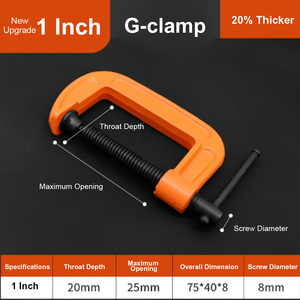 Heavy Duty Orange G <b>Clamp</b> Cast Steel <b>C</b> <b>Clamp</b> Rust-proof Woodworking <b>Clamp</b> 1-12 Inch - Product Image 5