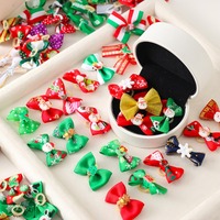 Noeuds pour chien personnalisés, assortiment de Noël (Père Noël, Bonhomme de neige), accessoires pour animaux de compagnie pour petits chiens, vente en gros