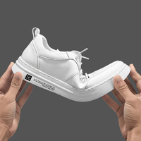 Chaussures de skate pour hommes mocassins baskets chaussures de skate à lacets en cuir bas sans lacet mocassins plats rétro fait à la main respirant