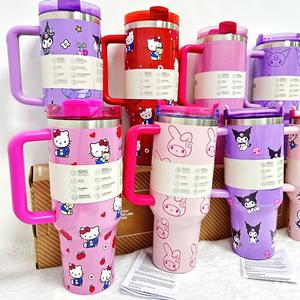 Nuevo Vaso Térmico de Metal de 40 oz con Doble Pared y Aislamiento al Vacío, con Asa y Pajita, para Coche, Deportes al Aire Libre - Product Image 6