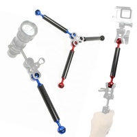 Takenoken D20mm adaptateur de balle en Fiber de carbone support d'extension support de pince de bras de flottabilité pour GoPro Hero plongée vidéo lumière double balles