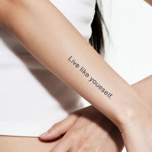 <span class=keywords><strong>Tatouage</strong></span> temporaire avec citations inspirantes, <span class=keywords><strong>tatouage</strong></span> semi-permanent, imperméable, résistant à la transpiration, dure 2 semaines, <span class=keywords><strong>tatouage</strong></span> <span class=keywords><strong>pour</strong></span> le bras, la taille - Product Image 4