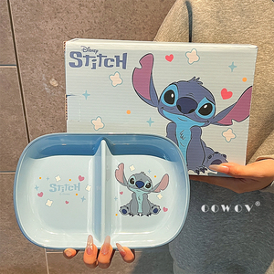 Assiette compartimentée en céramique de dessin animé Disney pour un usage domestique, des fêtes et des cadeaux de Noël à l'école - Product Image 1