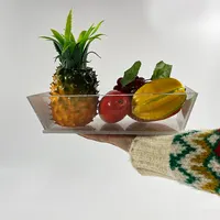 Acrylic Food Grade Acrylic Yageli Acrylic Rectangle Clear Fruit Bowl Food Grade Acrylic Salad Bowl Clear Fruit Dishes