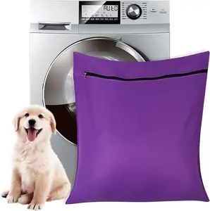 Pet katlanabilir Pet çamaşır makinesi için çamaşır torbası s köpek çamaşır torbası kamp çamaşır kullanımı için Polyester alabilir