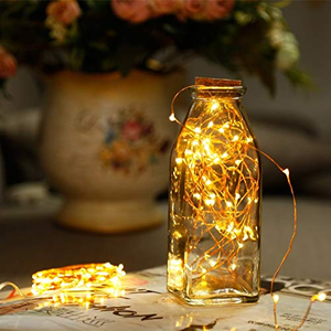 ไฟ LED ประดับตกแต่ง ใช้แบตเตอรี่ สายไฟสีเงิน กันน้ำ สำหรับงาน DIY งานแต่งงาน ห้องนอน ระเบียง คริสต์มาส - Product Image 4