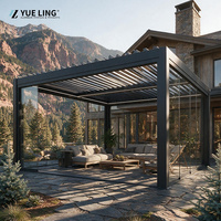 Pergola motorisée à toit à lames orientables en aluminium, sur mesure pour les entrepreneurs en aménagement paysager, isolation thermique et ombrage pour cour