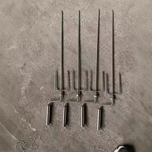 Fourchette à rôtir en acier inoxydable à 3 dents pour barbecue, poulet, dinde, pour grillades au charbon de bois - Product Image 4