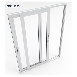 Fenêtres coulissantes modernes <span class=keywords><strong>DRUET</strong></span> en alliage d'aluminium avec verre trempé pour balcon - Conception coulissante - Product Image 6