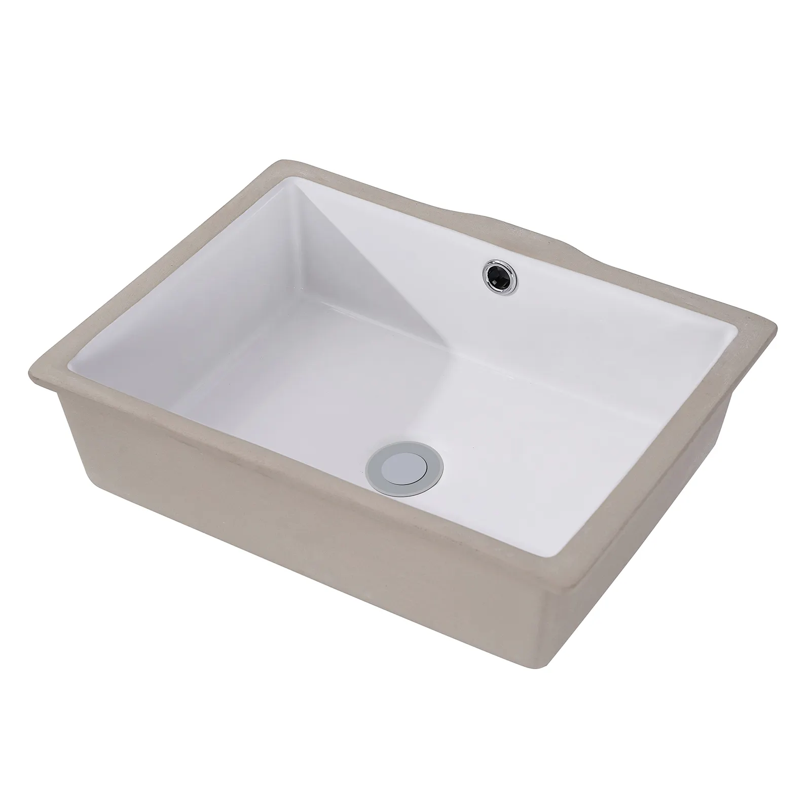 Caldo moderno casa rettangolare bianco rettangolare Undercounter bagno in ceramica lavello lavabo a mano