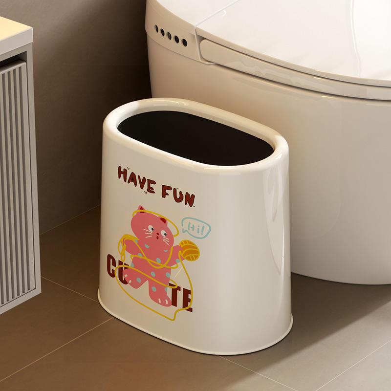 Cat print knitted hat [Small size]