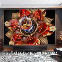 Televisor inteligente OLED 4K/8K de pantalla completa de 75/85/100 pulgadas, sistema Android ultrafino sin bordes, adecuado para uso en hoteles y juegos.