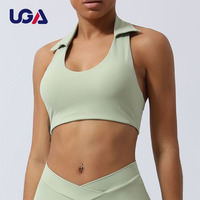 Femme Sport Wear 2024 Nouvelle Arrivée Femmes Open Back Yoga Bra Skin-friendly Gym Sports Bra Push up Yoga Active Sports Bra