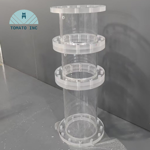 Tubo de Acrílico PMMA Personalizado TOMATO con Brida, Mecanizado CNC con Fabricación de Roscas de Precisión y Componente Acrílico de Alta Precisión - Product Image 2