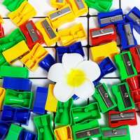 Taille-crayon Bonvan de qualité supérieure, double trou, en plastique, avec logo personnalisé, mécanique, mini, pas cher, promotionnel pour l'école