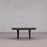 Table basse élégante en bois massif de style antique avec un design wabi-sabi, écologique, fabriquée à la main, meubles de salon