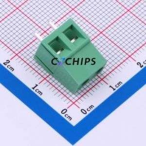 MX128-5.0-02P-GN01-Cu-Y-A Screw Terminal Block Through hole Component (THT),P=5mm Connector 1x2P 5mm Green Through Hole - Product Image 1