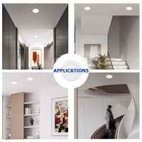 Plafonnier LED encastré rond à détecteur de mouvement pour la maison, haute luminosité, 15w 18w 22w 12w