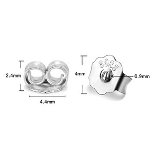 Boucles <span class=keywords><strong>d</strong></span>'oreilles en argent sterling 925 plaqué or 18 carats avec bouchon papillon <span class=keywords><strong>de</strong></span> 5mm - Product Image 4