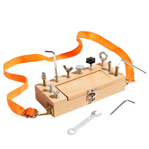 Jouet Montessori d'éveil en bois à visser, boîte à <span class=keywords><strong>outils</strong></span> de démontage, entraînement aux mouvements fins pour <span class=keywords><strong>enfants</strong></span> de 0 à 24 mois, outil pédagogique - Product Image 1