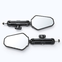 Rétroviseur carré électrique pour moto tout-terrain ADV, surface réfléchissante pliable en aluminium