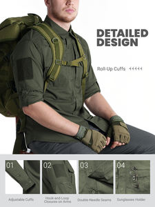 <span class=keywords><strong>Camicia</strong></span> Casual da Uomo <span class=keywords><strong>a</strong></span> Maniche Lunghe in Tessuto Elasticizzato Traspirante Poliestere/Cotone Twill per Pesca, Caccia ed Escursionismo - Product Image 5