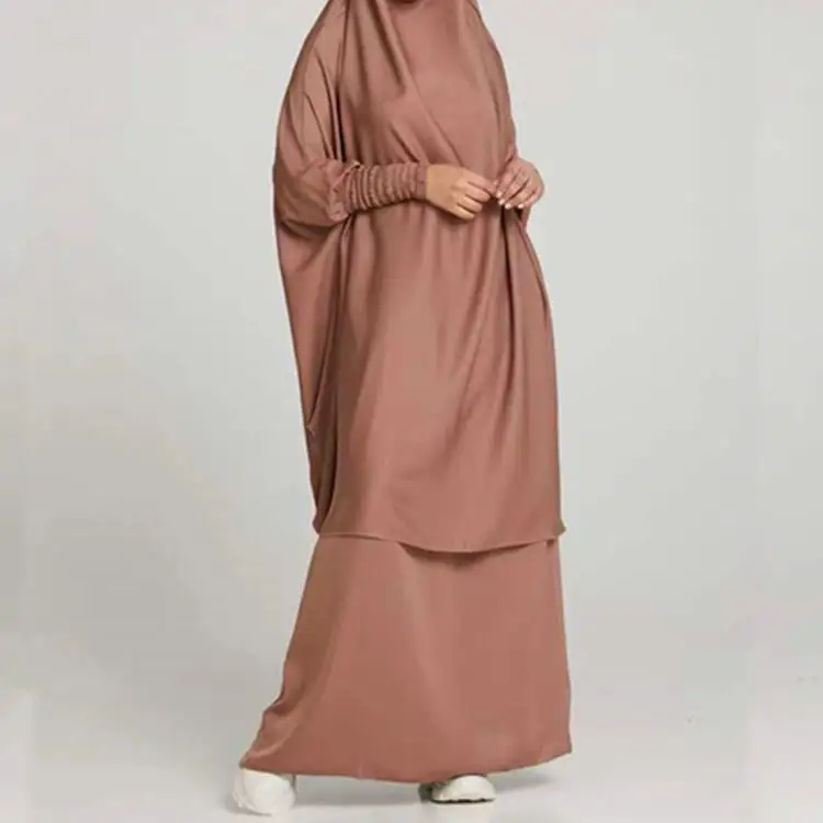 Islamic Clothing Women Wholesale Muslim Eid Ramadan Dubai Robe Plus Size With Scarf Maxi Long Prayer Dress