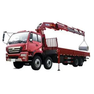 China 'S Best Verkochte Heavy-Duty Truck Haowo 6X4, 12 Ton, 8 Ton, Met Een Kraan Stuurverbinding En Bevestigd Aan Het Voertuig