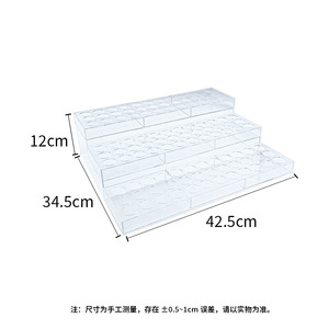 Acrylic Tiered <b>Display</b> <b>Rack</b> 3 Floors Transparent Cosmetic Storage Makeup Organizer Multipurpose Light Weight - Product Image 4