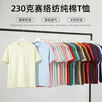 T-shirt en coton à col rond, couleur unie, fin, pour usage quotidien, vêtements de travail, uniforme, impression de logo personnalisable