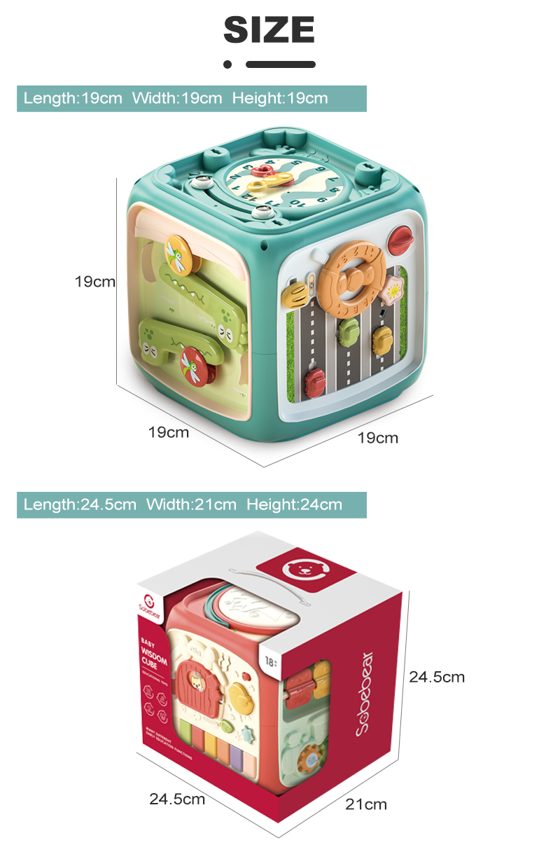 Baby play multifunction musical drum piano intellectual trending activity development cube toy