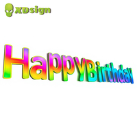 Lettres lumineuses 3D LED personnalisées à changement de couleur RGB rapide, étanches IPX7, pour publicité extérieure, éclairage commercial
