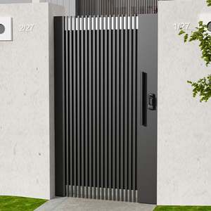 Luxe avant maison moderne porte en aluminium Villa extérieur persienne clôture motorisée automatique clôture coulissante - Product Image 2