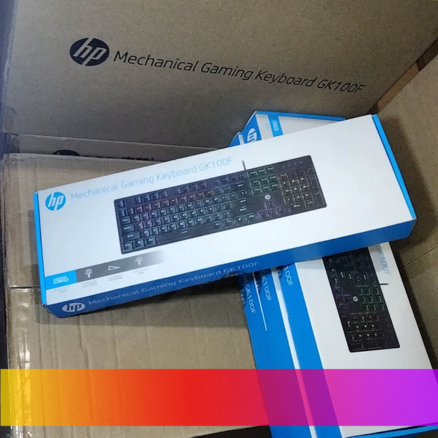 Home Gaming Keyboard Mouse GK100F Machine Combo Desktop Laptop Gaming Office for HP Wired Set LED Waterproof USB Notebook Shine