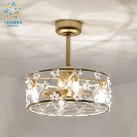 Ventilateur de plafond avec lumière D057, avec télécommande, 48 cm, 3 couleurs, ventilateur de plafond simple