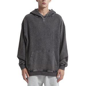 Sudadera Casual para Hombre, Corte Holgado, Lavado Ácido, Cómoda, de Algodón, Estilo Urbano, Sudadera Premium con Lavado Ácido para Hombre - Product Image 1