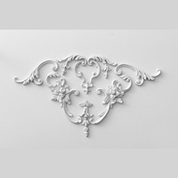 JMZ15 Fleur d'angle 3D en PU pour plafond double, style tendance pour décoration murale résidentielle