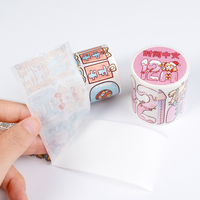 Ruban adhésif en papier biodégradable personnalisé pour la décoration, ruban adhésif washi décoratif mignon, autocollants