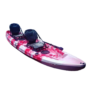 2.7m <span class=keywords><strong>deux</strong></span> pièces modulaire bateau aileron pédale kayak simple bateau de pêche pagaie kayaks de pêche kayak d'eau bateaux de sports nautiques - Product Image 3